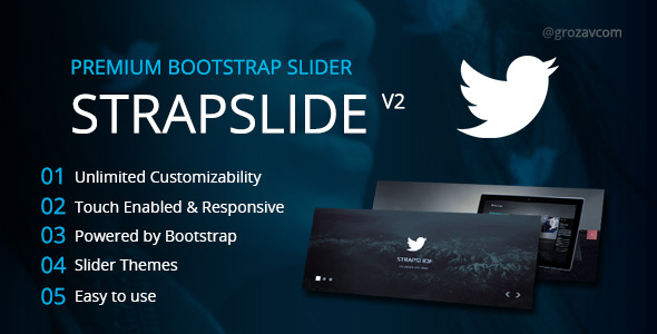 Strapslide - Responsive Bootstrap Slider Plugin