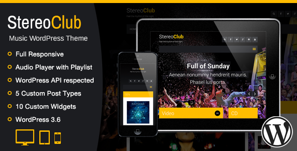 StereoClub / Music WordPress Theme - Music and Bands Entertainment