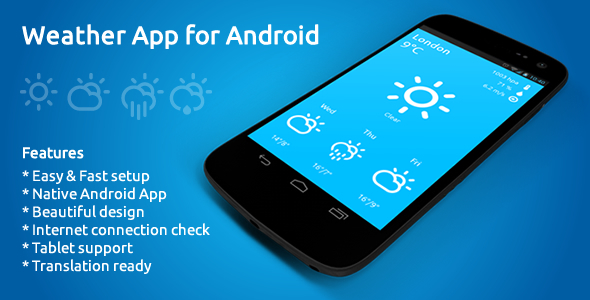 Weather App for Android - CodeCanyon Item for Sale