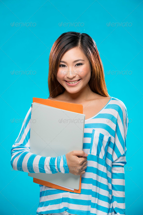 Portrait of happy Asian Woman.