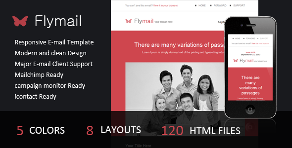 Flymail - Responsive E-mail Template - Email Templates Marketing
