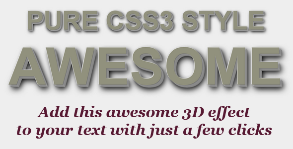 3D Text Effect - CSS3 - CodeCanyon Item for Sale