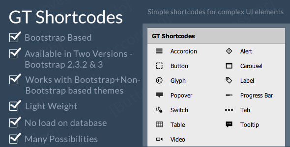 GT Shortcodes - CodeCanyon Item for Sale