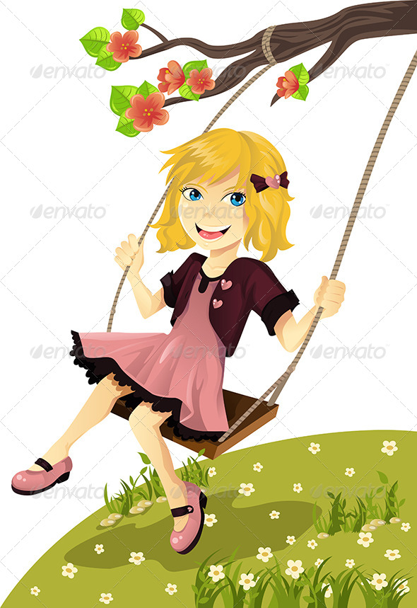 clipart girl on swing - photo #30