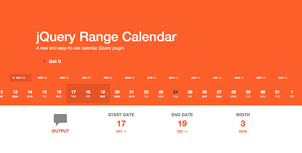 jQuery Range Calendar Plugin - CodeCanyon Item for Sale