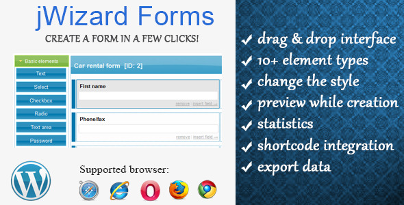 jWizard Forms - WordPress Form Creator - CodeCanyon Item for Sale