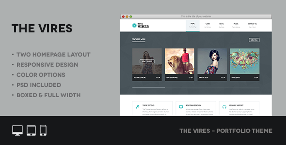 The Vires - Retina Portfolio WordPress Theme - Portfolio Creative
