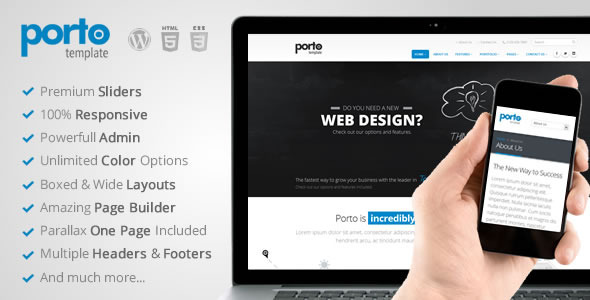 Porto Multipurpose Responsive WordPress Theme - Business Corporate