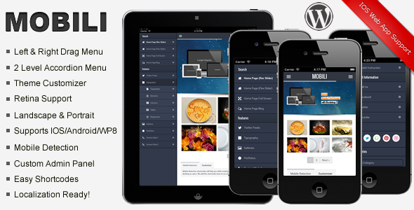Mobili Premium WordPress Mobile Theme - Mobile WordPress