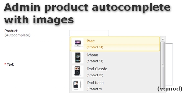 Admin Products Autocomplete with Images - CodeCanyon Item for Sale