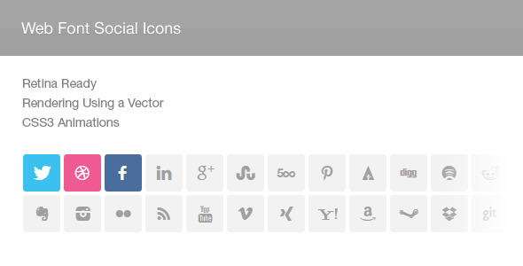 Web Font Social Icons - CodeCanyon Item for Sale