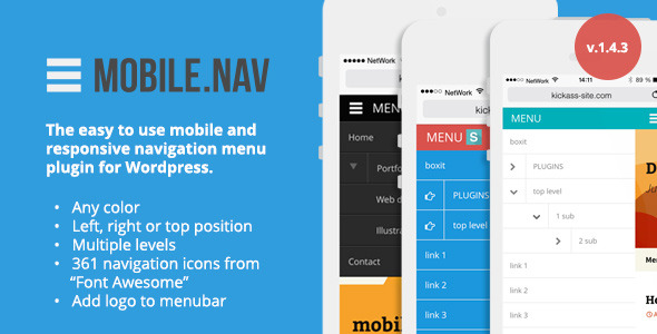 MOBILE.NAV - Responsive menu plugin