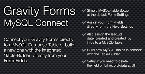 Gravity Forms - MySQL Connect - CodeCanyon Item for Sale