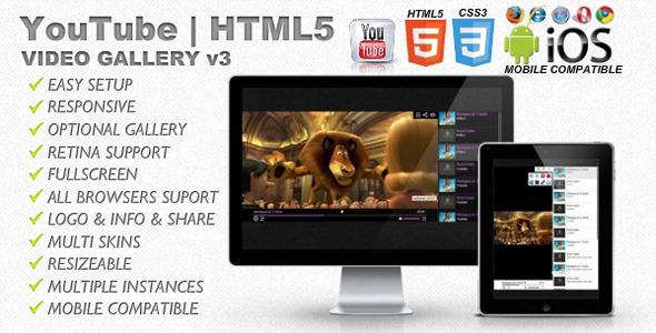 Elegant - YouTube | HTML5 Responsive Video Player - CodeCanyon Item for Sale