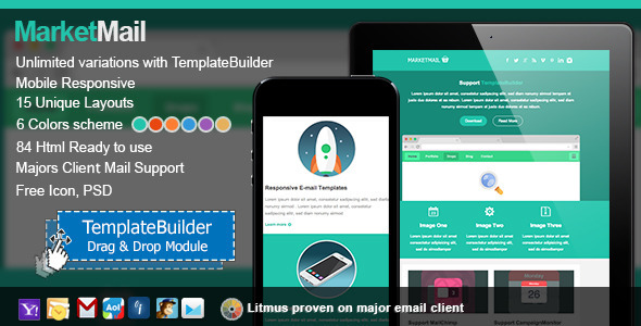 Market Responsive E-mail With Templates Builder - Newsletters Email Templates