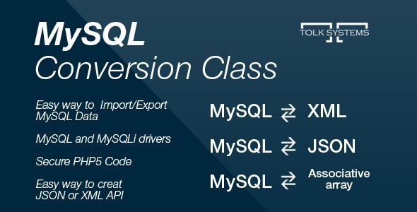 MySQL Conversion Class - CodeCanyon Item for Sale