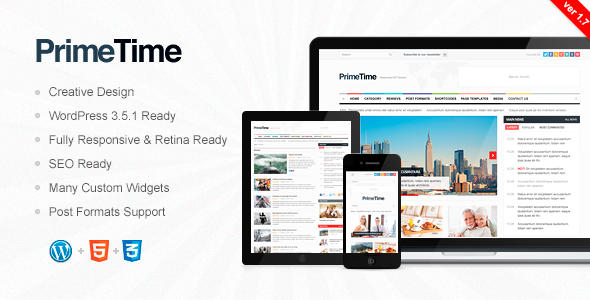 PrimeTime - Clean, Responsive WP Magazine