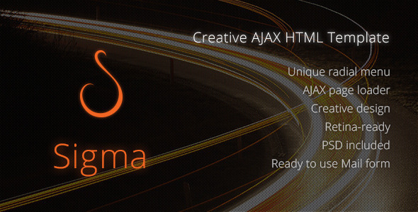 Sigma: Creative AJAX HTML Template