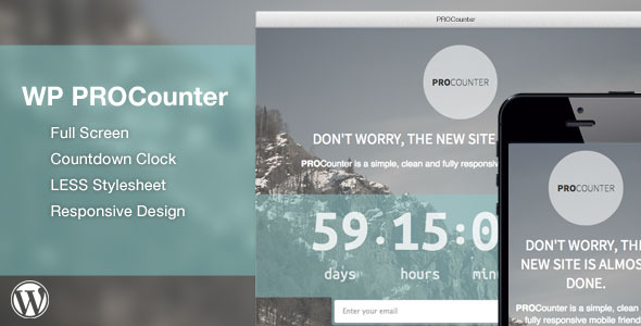 WP PROCount: Responsive Countdown Landing Page - CodeCanyon Item for Sale