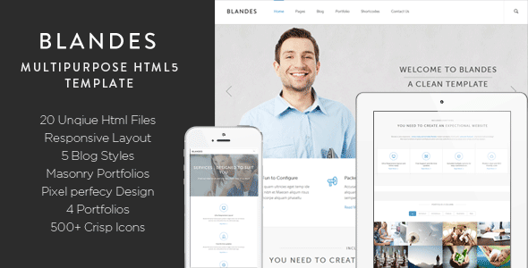 Blandes Multipurpose HTML5 Template - Corporate Site Templates