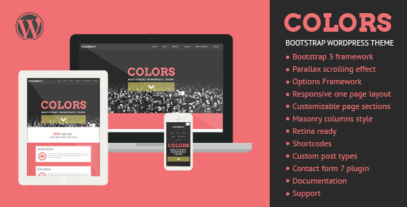 Colors - Bootstrap WordPress Theme - Creative WordPress