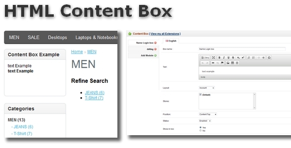 HTML Content Box for OpenCart - CodeCanyon Item for Sale