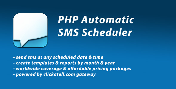 PHP Automatic SMS Scheduler - CodeCanyon Item for Sale