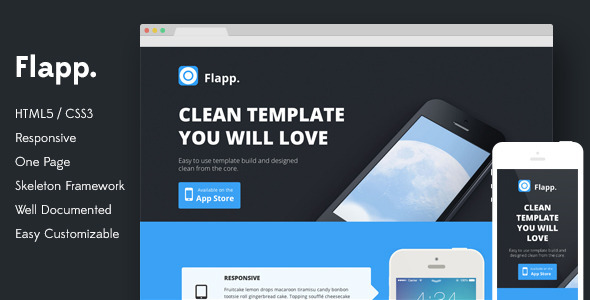 Flapp - One Page Responsive Landing Page