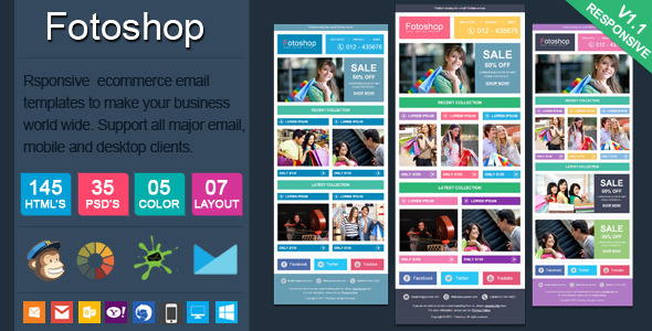 Fotoshop - Responsive Ecommerce Email Newsletter - Newsletters Email Templates