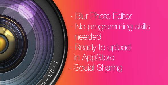 Photo Blur - Blur Wallpaper editor for iPhone - CodeCanyon Item for Sale