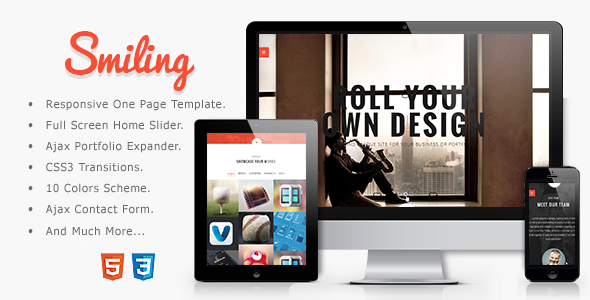 Smiling - Responsive Parallax One Page Template - Creative Site Templates