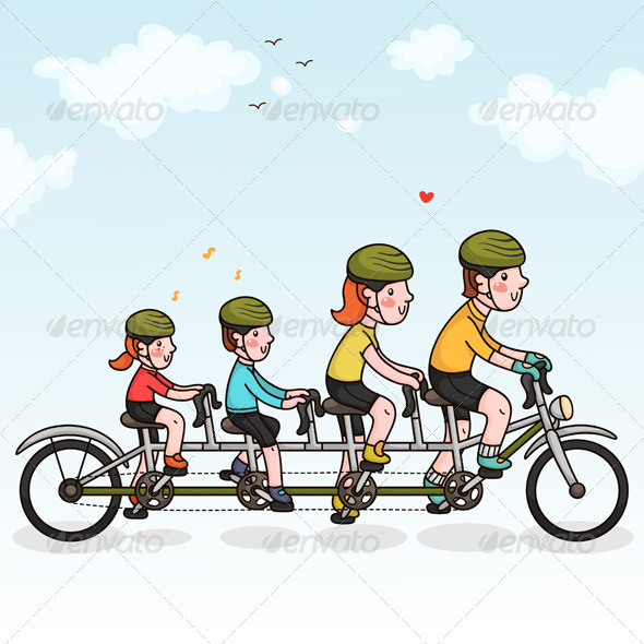 family bike ride clipart - photo #31