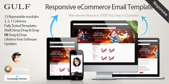 Gulf - Responsive eCommerce Email Template - Newsletters Email Templates