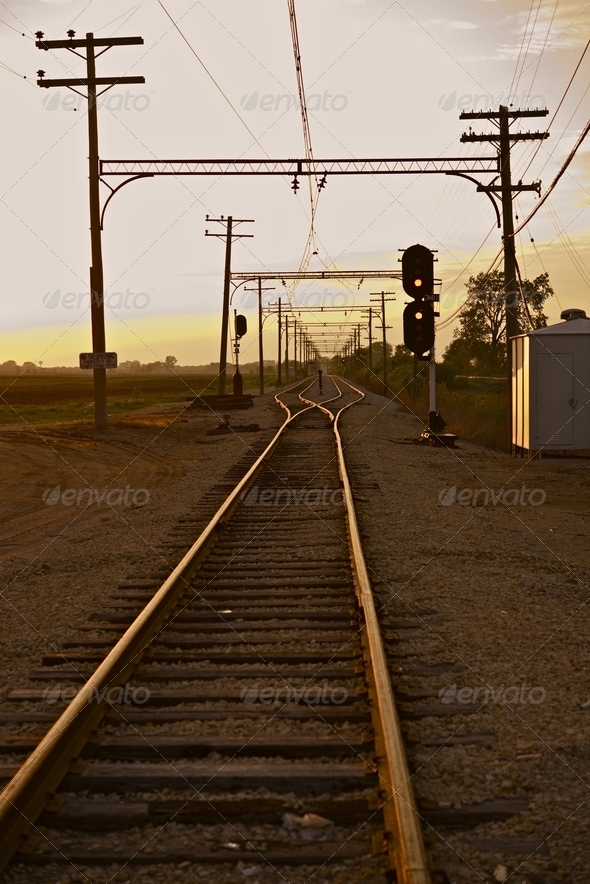 Railroad in Illinois, United States. Railroads Collection.