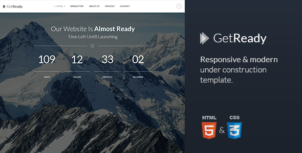GetReady - Responsive Under Construction Template - Under Construction Specialty Pages