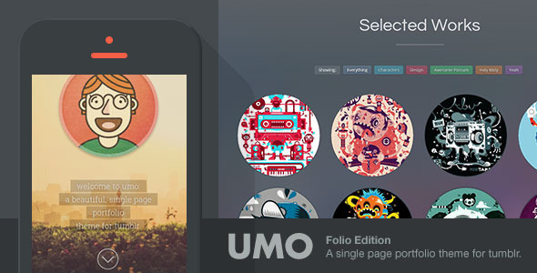 UMO Folio - A One Page Portfolio Theme For Tumblr
