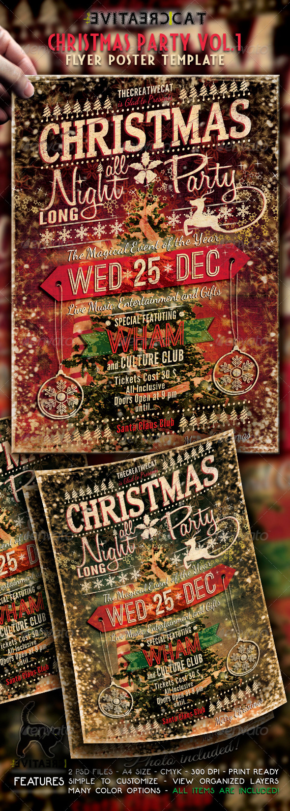 Christmas Party - Vintage Style Flyer/Poster Vol. (Events)