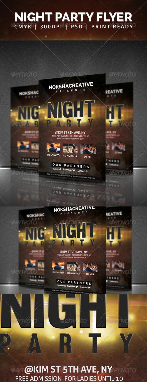 Night Party Flyer (Clubs & Parties)