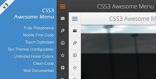 CSS3 Awesome Menu