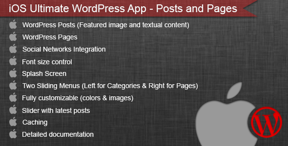 iOS Ultimate WordPress App - Posts and Pages - CodeCanyon Item for Sale
