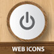 Web Icons Wood Style