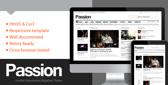Passion- Magazine HTML5 Template - Site Templates 