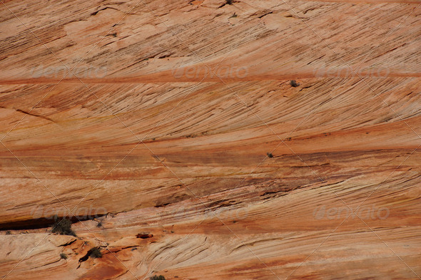 Detail, cross current layers of red sandstone, created from fossilized dunes and shifting winds over millions of years, Zion National Park, Utah