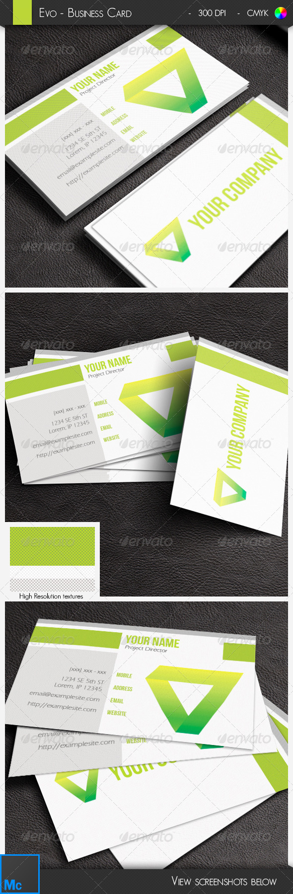 Modern Green - Business Card (Corporate)