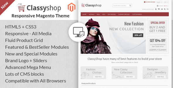 Classy Shop - Magento Responsive Template - Fashion Magento