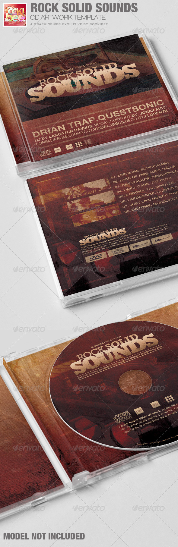 Rock Solid Sounds CD Artwork Template (CD & DVD artwork)