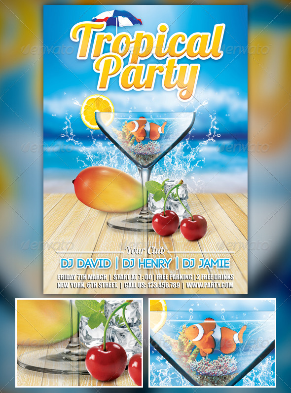 Tropical Party Flyer (Clubs & Parties)