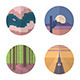 Landscapes Icons Collection