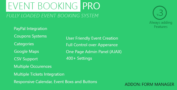 Event Booking Pro - WP Plugin  [paypal or offline] - CodeCanyon Item for Sale