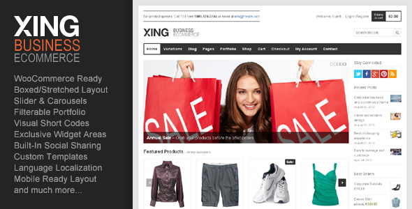 Xing - Business / ecommerce WordPress Theme - WooCommerce eCommerce